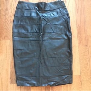 Genuine Leather Marciano Bandage Style Skirt